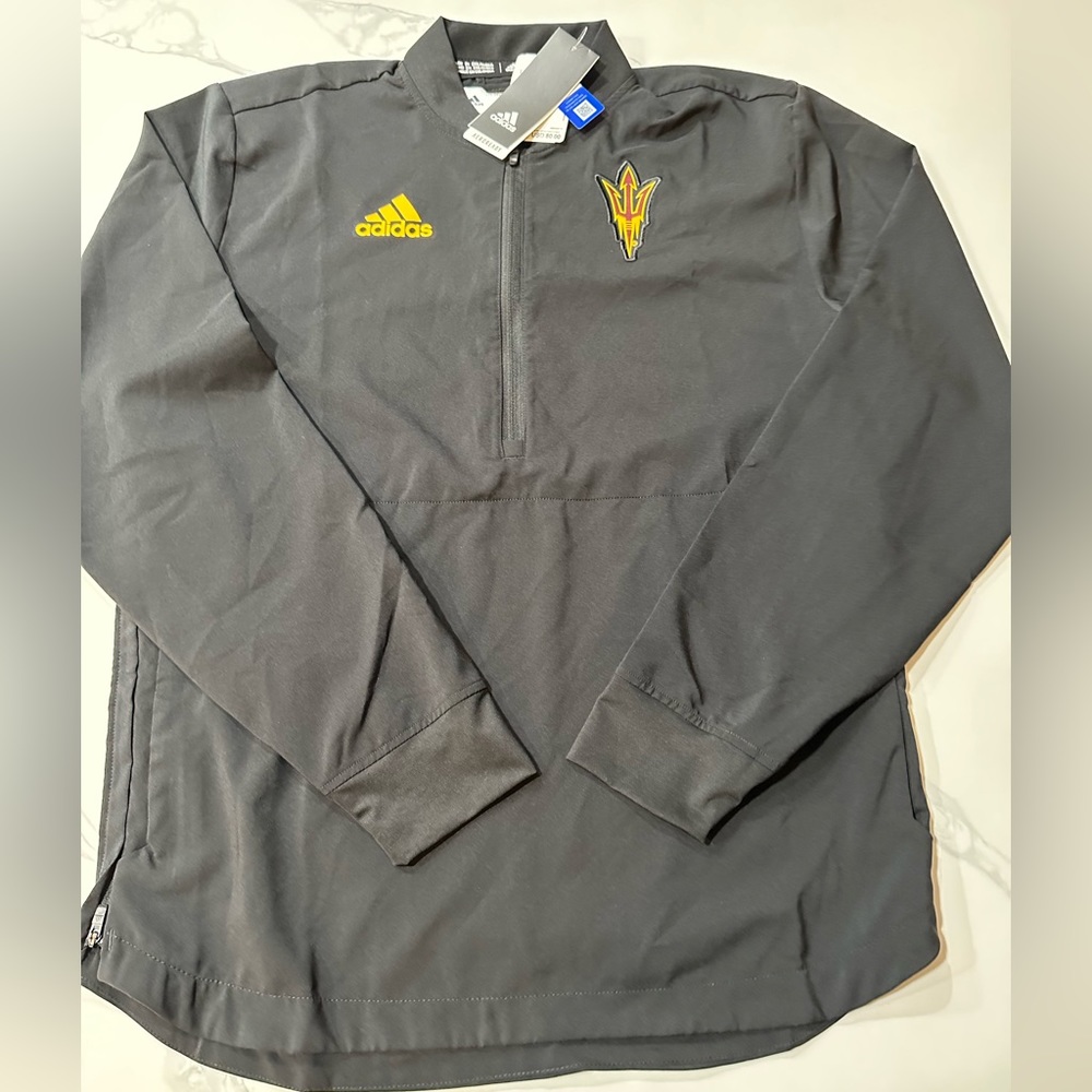 Arizona State Sun Devils Adidas Men’s 1/4 Zip Long Sleeve Retails For $80